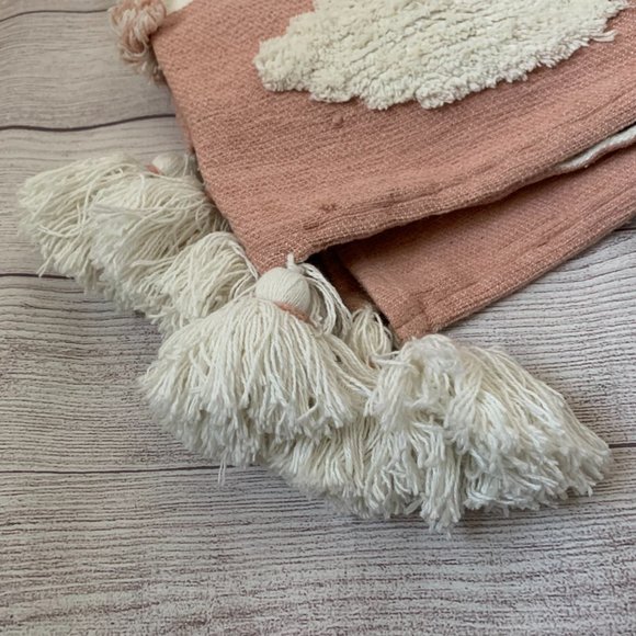 Rachel Zoe Bedding Rachel Zoe Throw Blanket Cream And Pink Striped